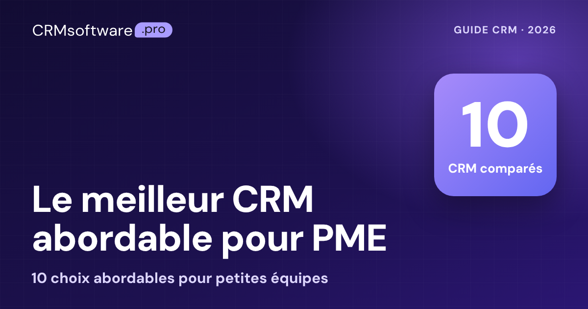 Meilleur CRM abordable pour petite entreprise : 10 comparés (2026)