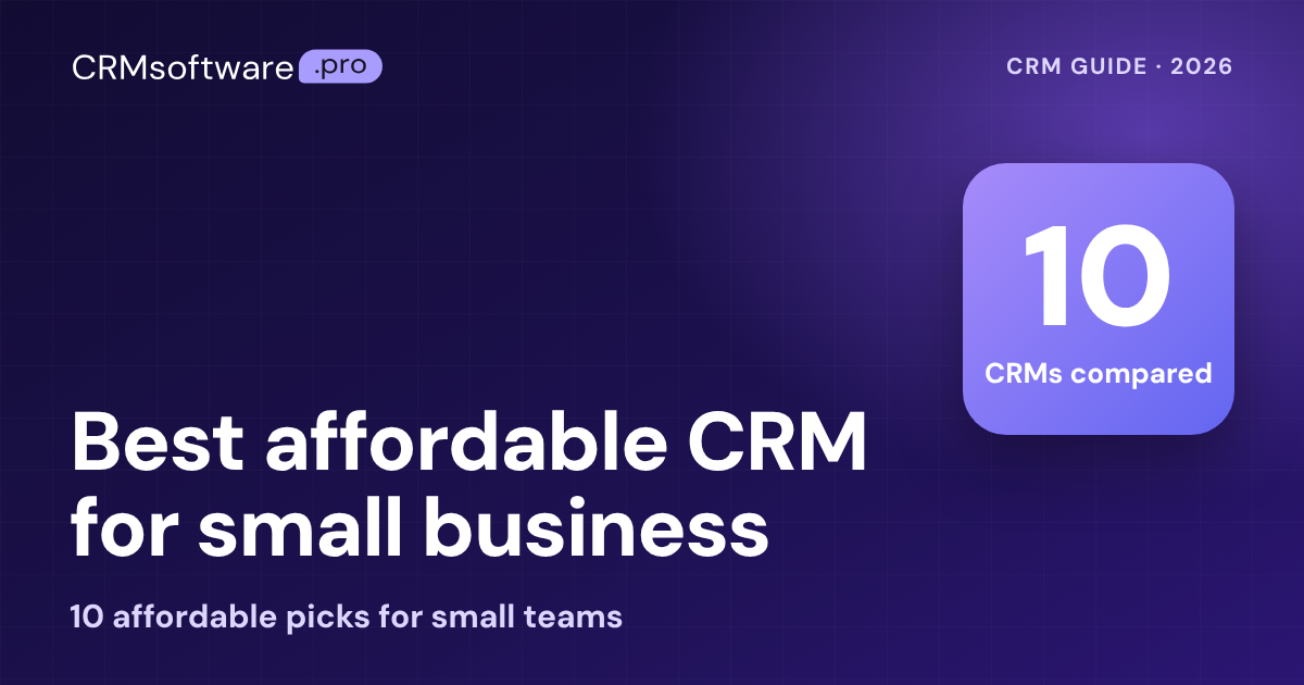 Best Affordable CRM for Small Business: 10 Compared (2026)
