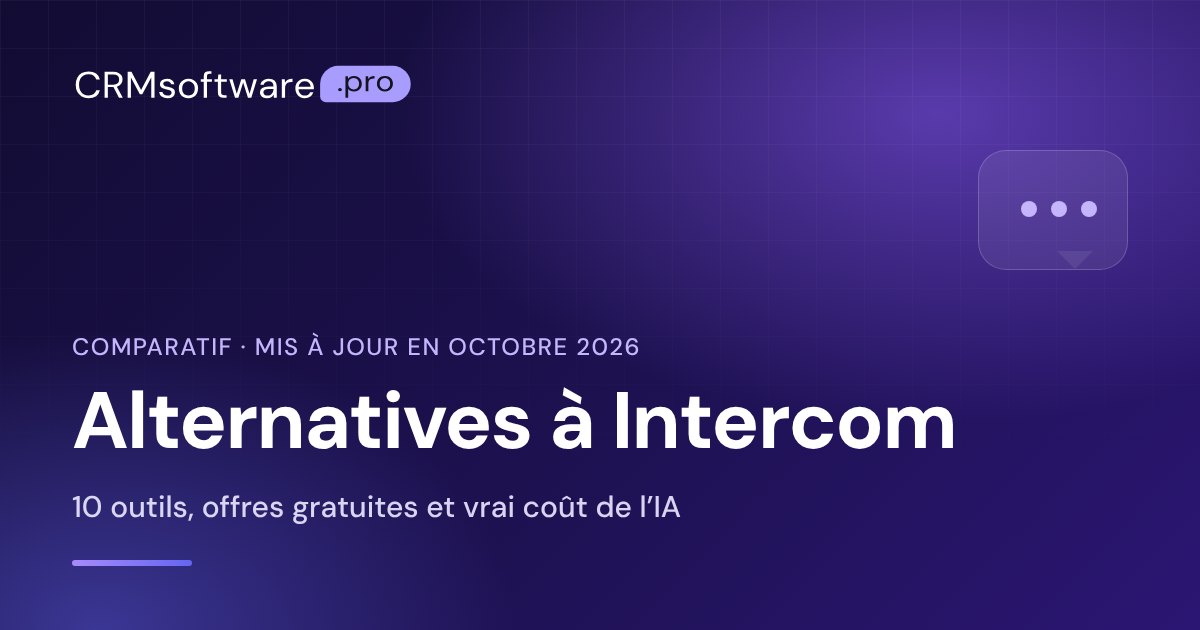 Alternatives à Intercom en 2026 : 10 outils comparés