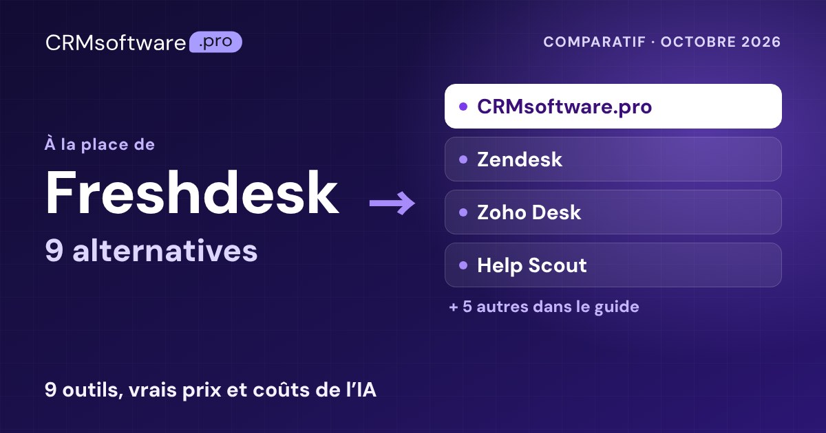 Meilleures alternatives à Freshdesk en 2026 : 9 outils, vrais prix