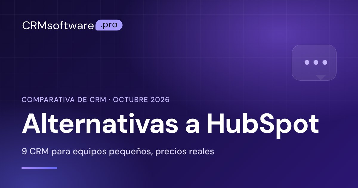 Alternativas a HubSpot para pequeñas empresas: 9 CRM comparados
