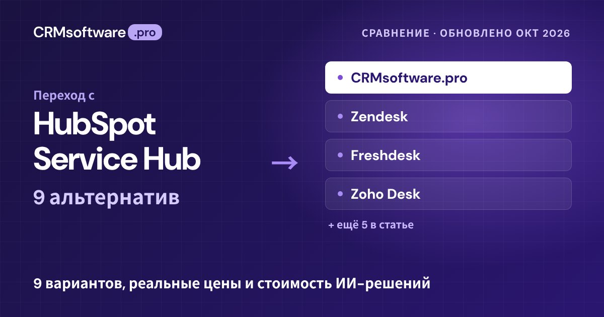 Лучшие альтернативы HubSpot Service Hub 2026: 9 сервисов с реальными ценами
