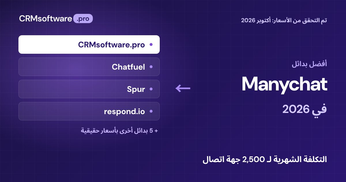 أفضل بدائل Manychat في 2026: 9 خيارات بأسعار حقيقية