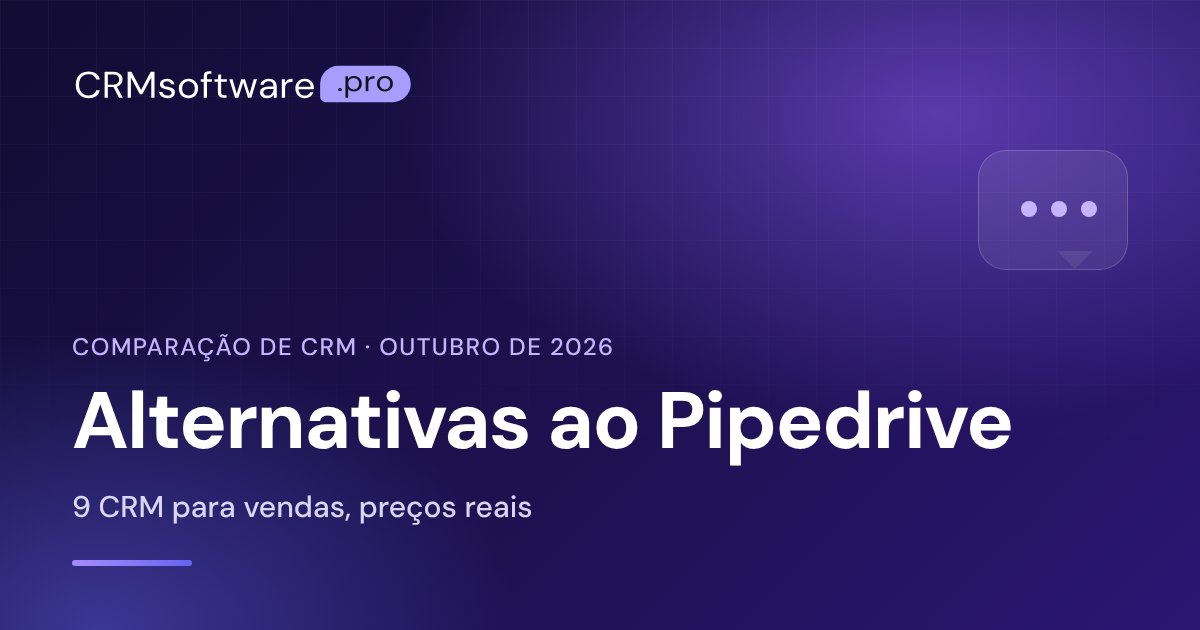 Alternativas ao Pipedrive em 2026: 9 CRM com preços reais
