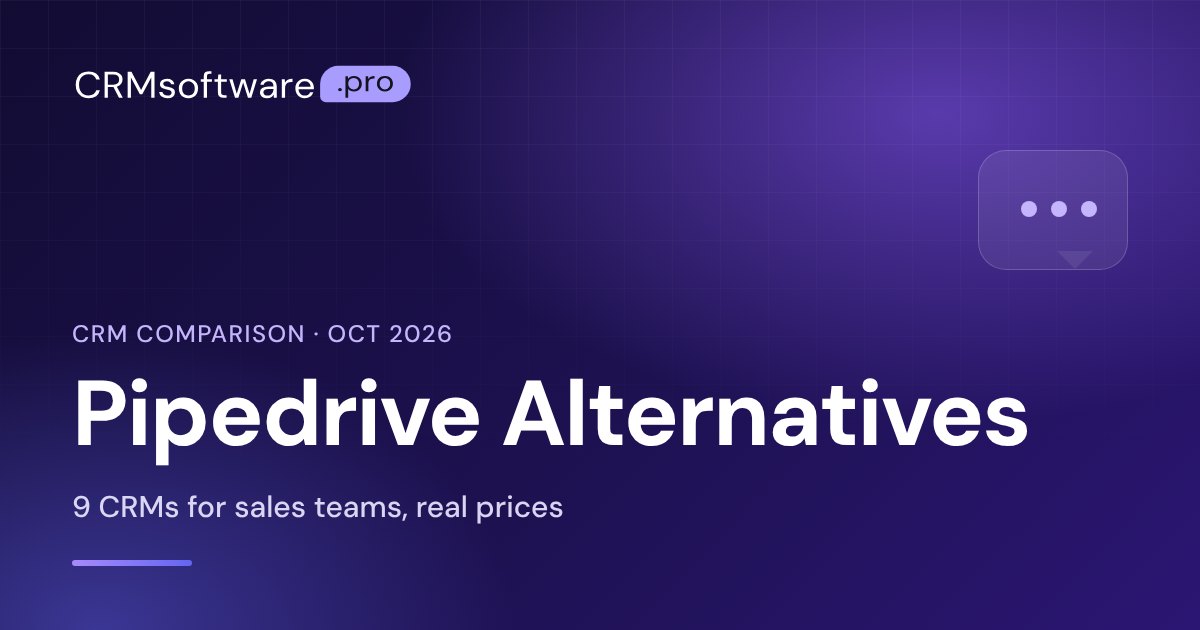 Pipedrive Alternatives in 2026: 9 CRMs With Real Prices