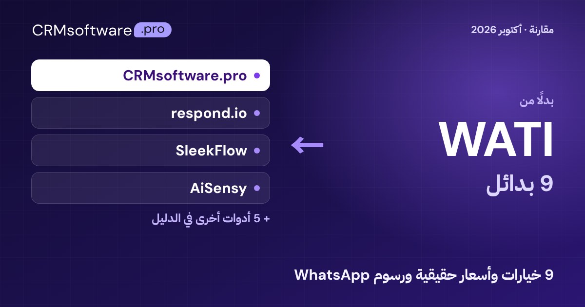 أفضل بدائل WATI في 2026: مقارنة 9 خيارات بأسعار حقيقية