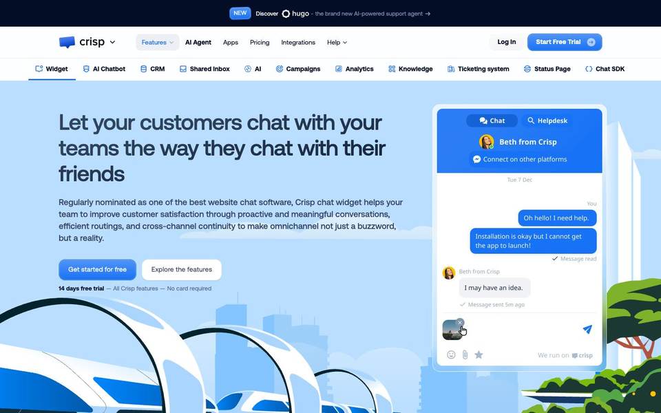 Crisp live chat screenshot