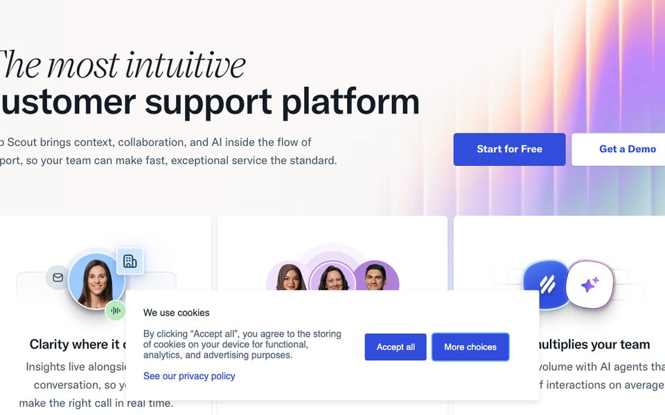 Help Scout homepage